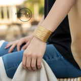 مجموعة أساور نسائية بتصميم عصري متعدد الألوان من ستانلس ستيل عالي الجودة – إكسسوارات فاخرة تجمع بين الجرأة والأناقة مع مقاومة للصدأ    من فيروز جوليري .