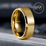 دبلة نسائية أنيقة بعرض 8 مم من ستانلس ستيل عالي الجودة مقاومة للصدأ والخدوش – تصميم عصري فاخر بثبات لون ولمعان دائم – خاتم راقٍ مناسب للارتداء اليومي . من فيروز جوليري