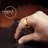 دبلة نسائية أنيقة بعرض 8 مم من ستانلس ستيل عالي الجودة مقاومة للصدأ والخدوش – تصميم عصري فاخر بثبات لون ولمعان دائم – خاتم راقٍ مناسب للارتداء اليومي . من فيروز جوليري