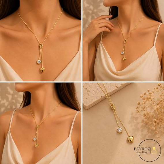 سلسلة جرافته نسائية من ستانلس ستيل، قلادة بتصميم عصري وأنيق، مقاومة للصدأ وتغير اللون، مناسبة للاستخدام اليومي والمناسبات، هدية مثالية للنساء والبنات – فيروز جوليري