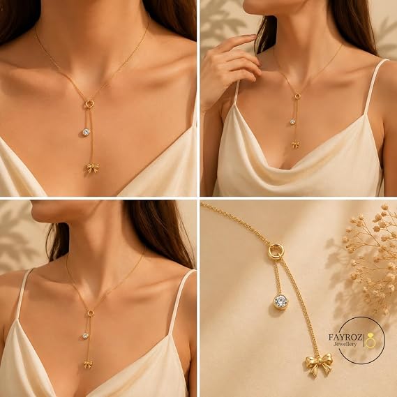 سلسلة جرافته نسائية من ستانلس ستيل، قلادة بتصميم عصري وأنيق، مقاومة للصدأ وتغير اللون، مناسبة للاستخدام اليومي والمناسبات، هدية مثالية للنساء والبنات – فيروز جوليري