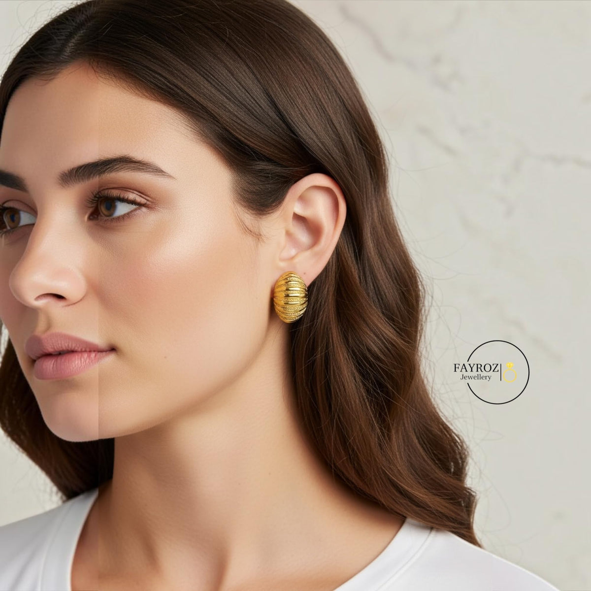 حلق نسائي من ستانلس ستيل، أقراط بتصميم عصري وأنيق، مقاومة للصدأ وتغير اللون، خفيفة ومريحة للاستخدام اليومي والحفلات والمناسبات، هدية للنساء والبنات – فيروز جوليري