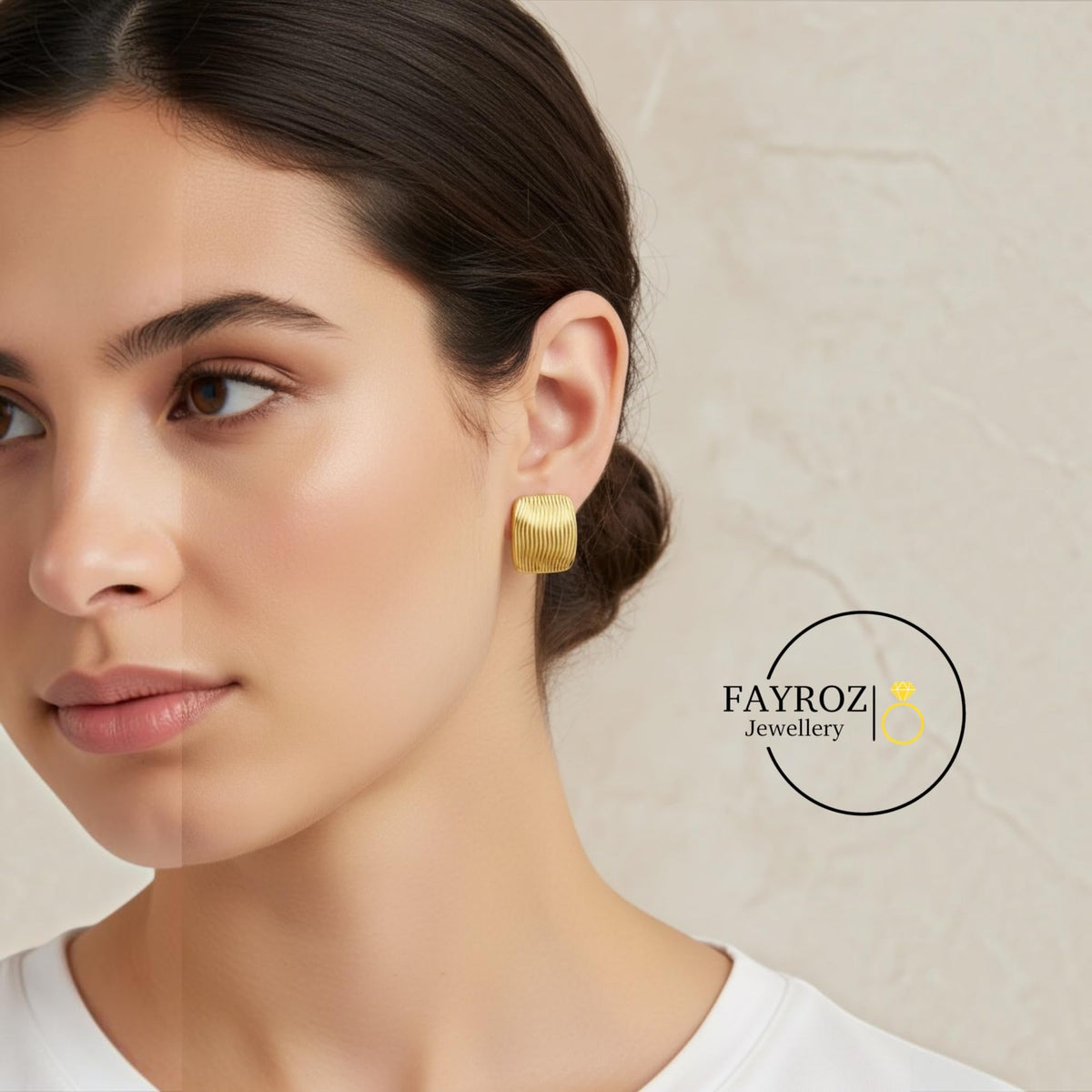 حلق نسائي من ستانلس ستيل، أقراط بتصميم عصري وأنيق، مقاومة للصدأ وتغير اللون، خفيفة ومريحة للاستخدام اليومي والحفلات والمناسبات، هدية للنساء والبنات – فيروز جوليري
