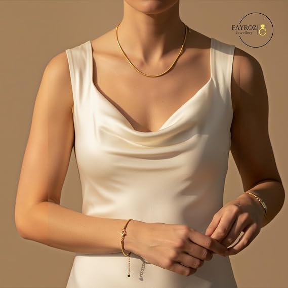 طقم حية بمب ذهبي بتصميم عصري وفاخر، طقم إكسسوارات نسائي مستوحى من شكل الثعبان، إطلالة جريئة وأنيقة مناسبة للسهرات والحفلات والمناسبات والهدايا – فيروز جوليري