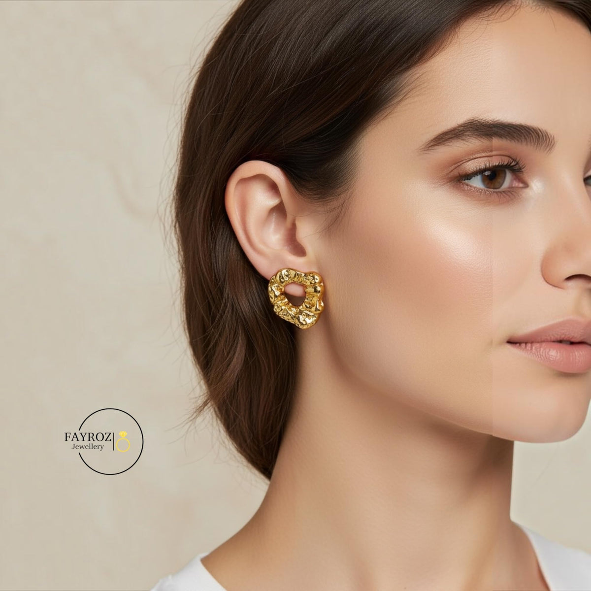 حلق نسائي من ستانلس ستيل، أقراط بتصميم عصري وأنيق، مقاومة للصدأ وتغير اللون، خفيفة ومريحة للاستخدام اليومي والحفلات والمناسبات، هدية للنساء والبنات – فيروز جوليري