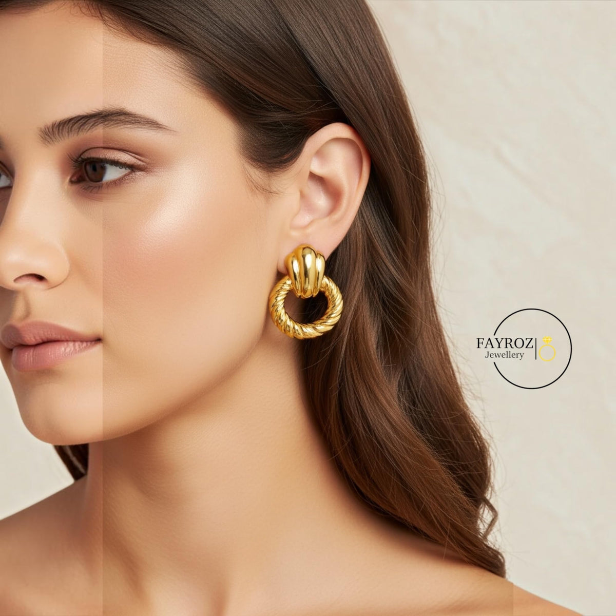 حلق نسائي من ستانلس ستيل، أقراط بتصميم عصري وأنيق، مقاومة للصدأ وتغير اللون، خفيفة ومريحة للاستخدام اليومي والحفلات والمناسبات، هدية للنساء والبنات – فيروز جوليري