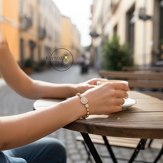 أساور نسائية مزينة بفصوص زركون لامع من ستانلس ستيل عالي الجودة – تصميم عصري فاخر مقاوم للصدأ وثابت اللون لإطلالة أنيقة وجذابة في جميع المناسبات من فيروز جوليري