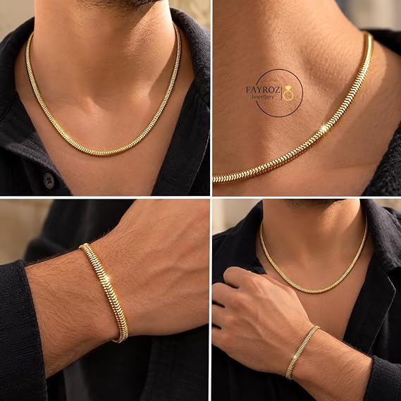طقم حية بمب ذهبي بتصميم عصري وفاخر، طقم إكسسوارات نسائي مستوحى من شكل الثعبان، إطلالة جريئة وأنيقة مناسبة للسهرات والحفلات والمناسبات والهدايا – فيروز جوليري