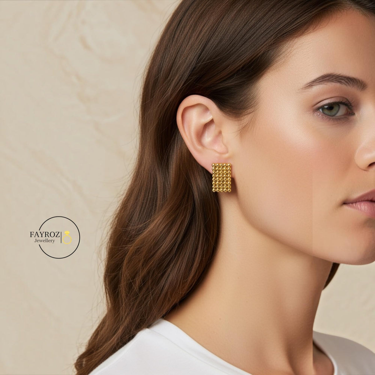 حلق نسائي من ستانلس ستيل، أقراط بتصميم عصري وأنيق، مقاومة للصدأ وتغير اللون، خفيفة ومريحة للاستخدام اليومي والحفلات والمناسبات، هدية للنساء والبنات – فيروز جوليري