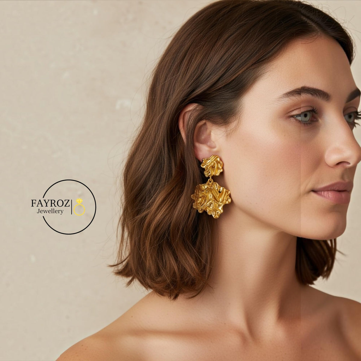 حلق نسائي من ستانلس ستيل، أقراط بتصميم عصري وأنيق، مقاومة للصدأ وتغير اللون، خفيفة ومريحة للاستخدام اليومي والحفلات والمناسبات، هدية للنساء والبنات – فيروز جوليري