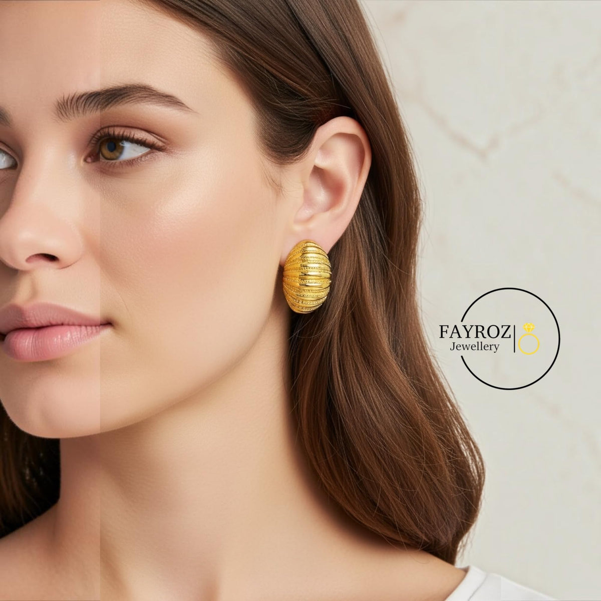 حلق نسائي من ستانلس ستيل، أقراط بتصميم عصري وأنيق، مقاومة للصدأ وتغير اللون، خفيفة ومريحة للاستخدام اليومي والحفلات والمناسبات، هدية للنساء والبنات – فيروز جوليري