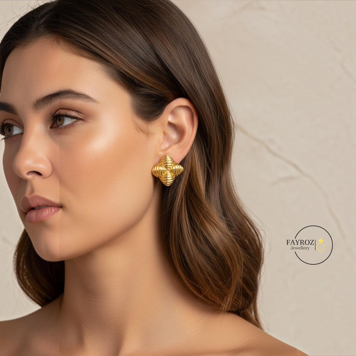 حلق نسائي من ستانلس ستيل، أقراط بتصميم عصري وأنيق، مقاومة للصدأ وتغير اللون، خفيفة ومريحة للاستخدام اليومي والحفلات والمناسبات، هدية للنساء والبنات – فيروز جوليري