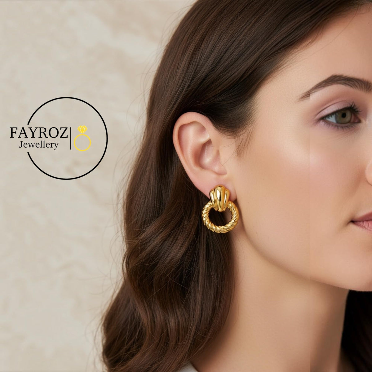 حلق نسائي من ستانلس ستيل، أقراط بتصميم عصري وأنيق، مقاومة للصدأ وتغير اللون، خفيفة ومريحة للاستخدام اليومي والحفلات والمناسبات، هدية للنساء والبنات – فيروز جوليري