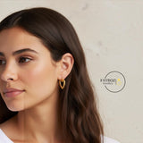 حلق تكة نسائي من ستانلس ستيل، أقراط بتصميم عصري وأنيق، مقاومة للصدأ وتغير اللون، مناسبة للاستخدام اليومي والمناسبات، هدية مثالية للنساء والبنات – فيروز جوليري