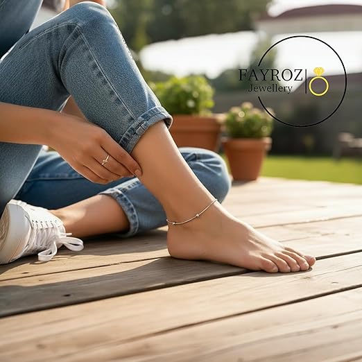 إنسيال وخلخال نسائي 2 في 1 بتصميم حمص أنيق من ستانلس ستيل عالي الجودة – إكسسوار متعدد الاستخدام بتصميم عصري فاخر يمكن ارتداؤه كإنسيال أو خلخال . من فيروز جوليري