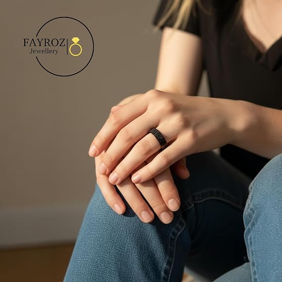 دبلة آية الكرسي من ستانلس ستيل، خاتم نسائي بتصميم إسلامي أنيق، مقاوم للصدأ وتغير اللون، مناسب للاستخدام اليومي والهدايا، فيروز جوليري