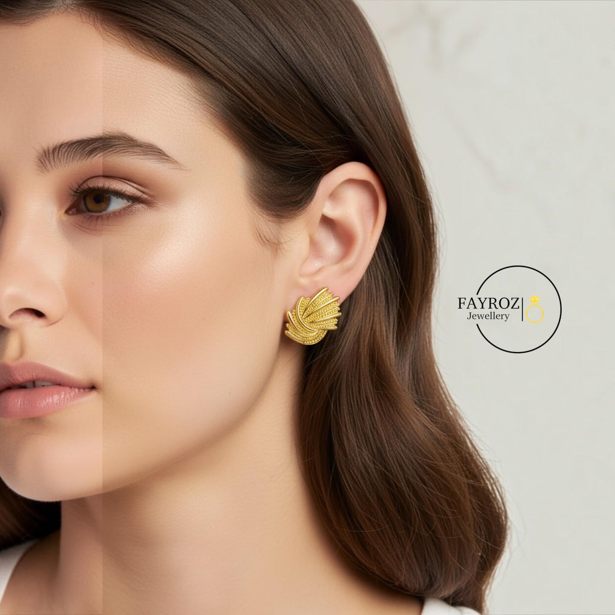 حلق نسائي من ستانلس ستيل، أقراط بتصميم عصري وأنيق، مقاومة للصدأ وتغير اللون، خفيفة ومريحة للاستخدام اليومي والحفلات والمناسبات، هدية للنساء والبنات – فيروز جوليري