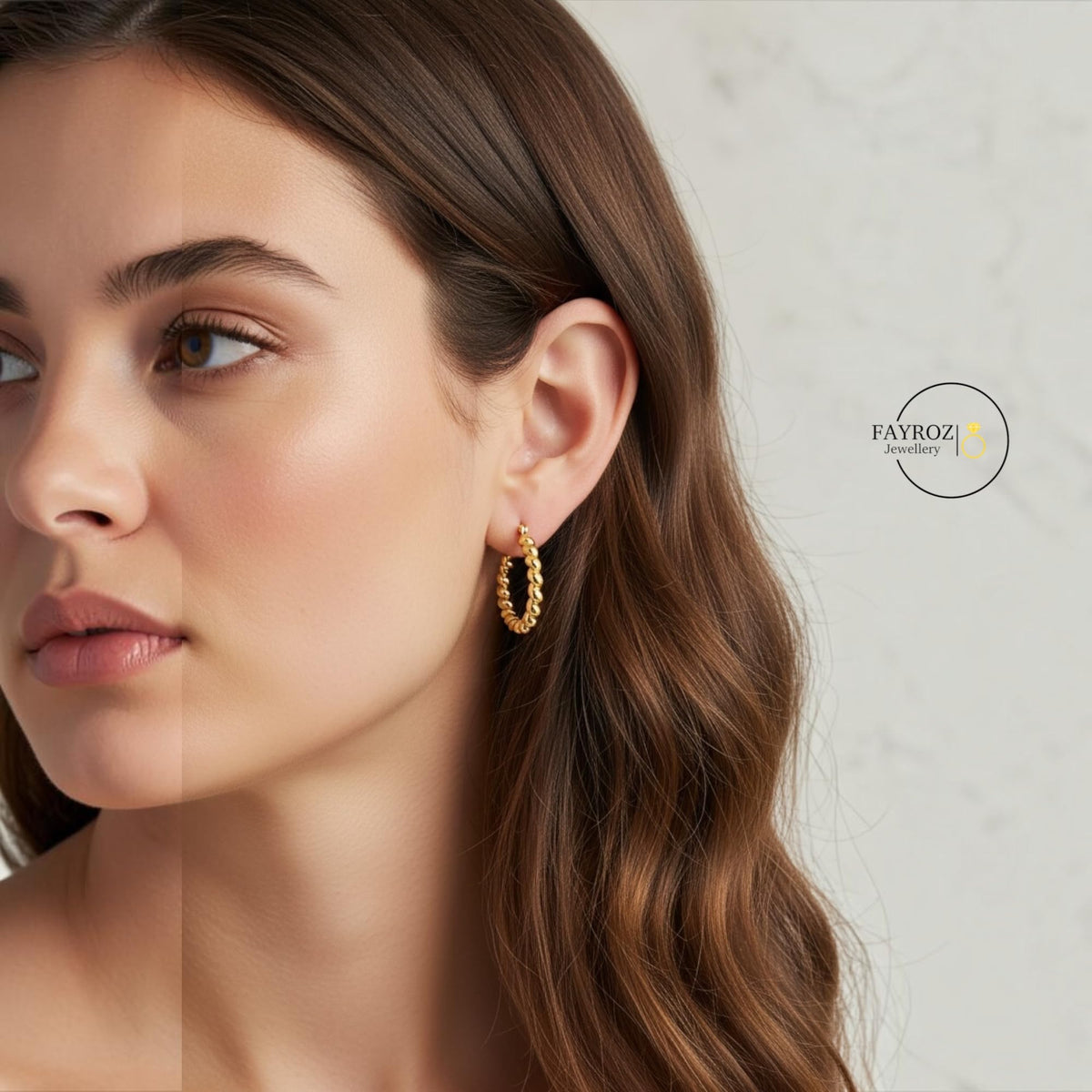 حلق تكة نسائي من ستانلس ستيل، أقراط بتصميم عصري وأنيق، مقاومة للصدأ وتغير اللون، مناسبة للاستخدام اليومي والمناسبات، هدية مثالية للنساء والبنات – فيروز جوليري