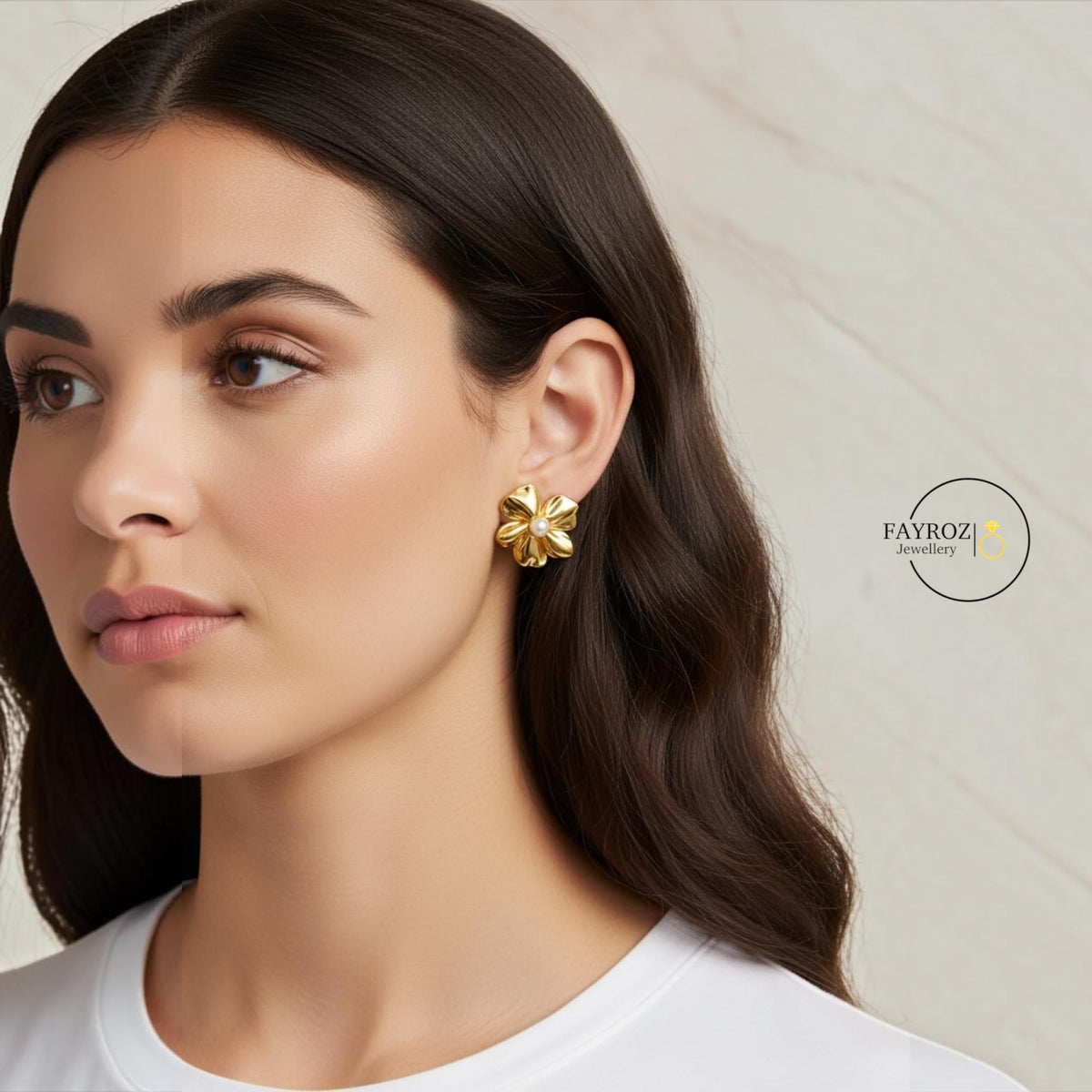 حلق نسائي من ستانلس ستيل، أقراط بتصميم عصري وأنيق، مقاومة للصدأ وتغير اللون، خفيفة ومريحة للاستخدام اليومي والحفلات والمناسبات، هدية للنساء والبنات – فيروز جوليري