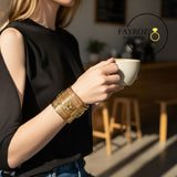 مجموعة أساور نسائية بتصميم عصري متعدد الألوان من ستانلس ستيل عالي الجودة – إكسسوارات فاخرة تجمع بين الجرأة والأناقة مع مقاومة للصدأ    من فيروز جوليري .