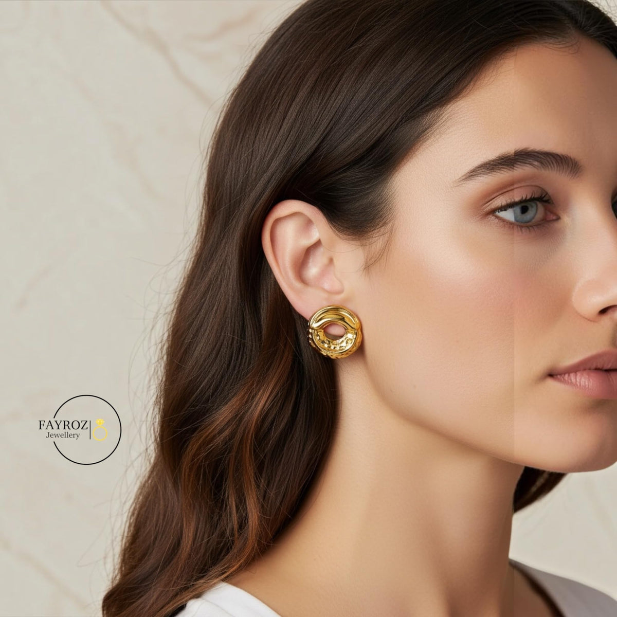 حلق نسائي من ستانلس ستيل، أقراط بتصميم عصري وأنيق، مقاومة للصدأ وتغير اللون، خفيفة ومريحة للاستخدام اليومي والحفلات والمناسبات، هدية للنساء والبنات – فيروز جوليري