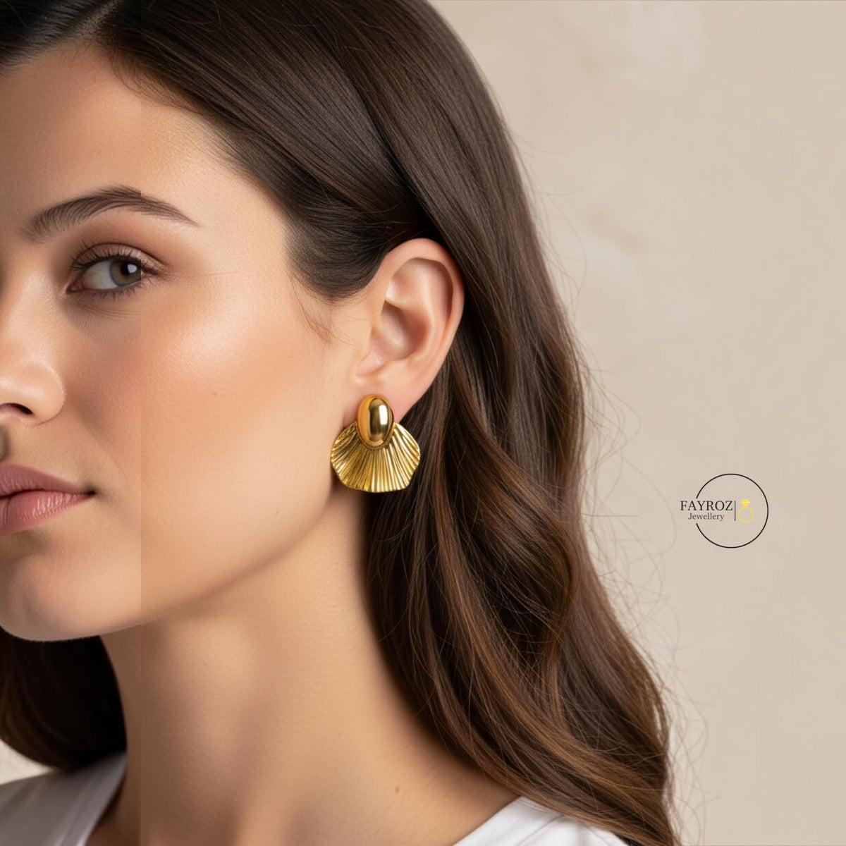 حلق نسائي من ستانلس ستيل، أقراط بتصميم عصري وأنيق، مقاومة للصدأ وتغير اللون، خفيفة ومريحة للاستخدام اليومي والحفلات والمناسبات، هدية للنساء والبنات – فيروز جوليري