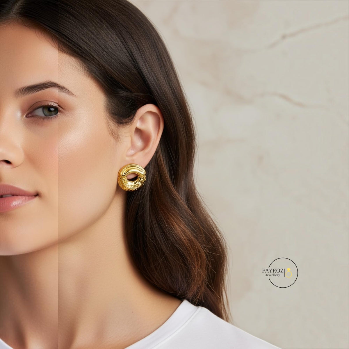 حلق نسائي من ستانلس ستيل، أقراط بتصميم عصري وأنيق، مقاومة للصدأ وتغير اللون، خفيفة ومريحة للاستخدام اليومي والحفلات والمناسبات، هدية للنساء والبنات – فيروز جوليري