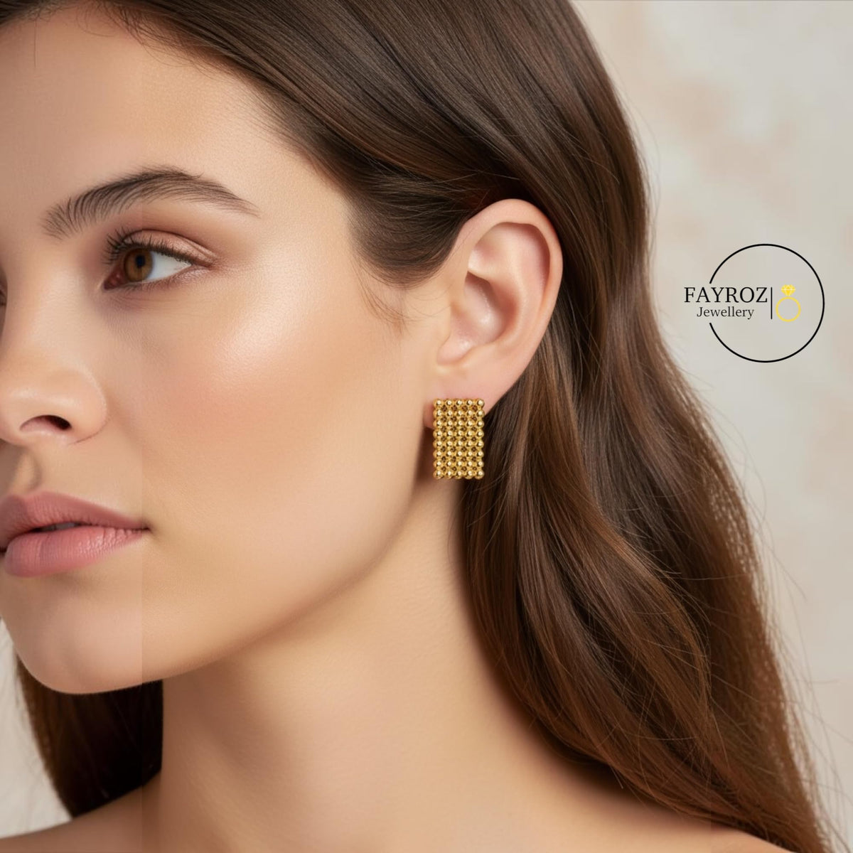 حلق نسائي من ستانلس ستيل، أقراط بتصميم عصري وأنيق، مقاومة للصدأ وتغير اللون، خفيفة ومريحة للاستخدام اليومي والحفلات والمناسبات، هدية للنساء والبنات – فيروز جوليري
