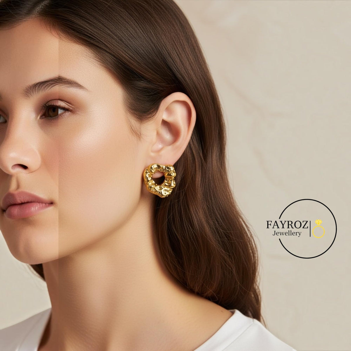 حلق نسائي من ستانلس ستيل، أقراط بتصميم عصري وأنيق، مقاومة للصدأ وتغير اللون، خفيفة ومريحة للاستخدام اليومي والحفلات والمناسبات، هدية للنساء والبنات – فيروز جوليري