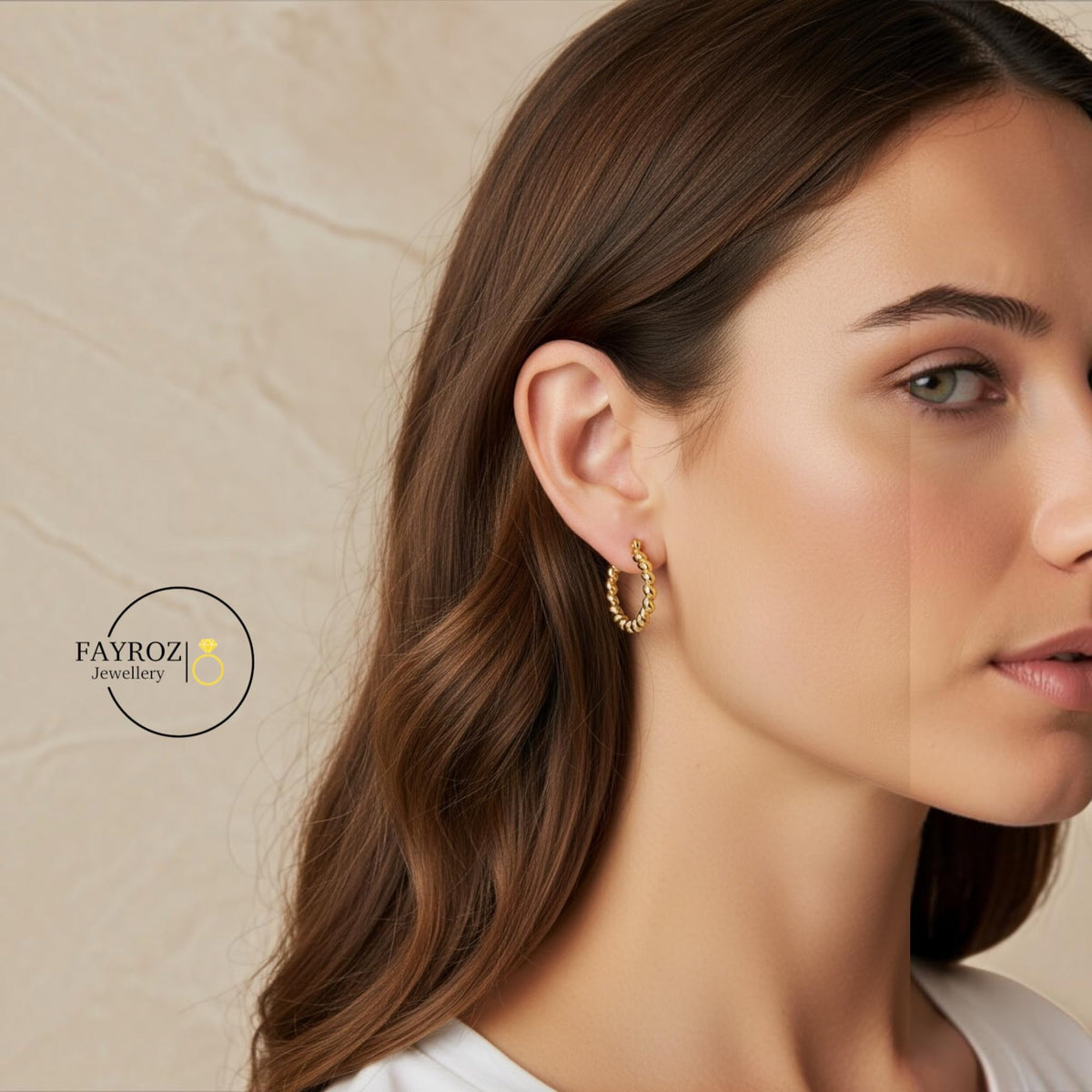 حلق تكة نسائي من ستانلس ستيل، أقراط بتصميم عصري وأنيق، مقاومة للصدأ وتغير اللون، مناسبة للاستخدام اليومي والمناسبات، هدية مثالية للنساء والبنات – فيروز جوليري