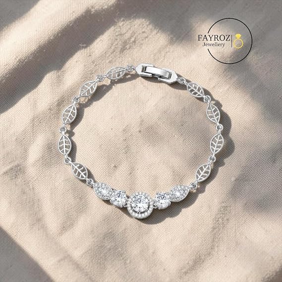 إنسيال فضي مرصع بزركون صناعي متعدد الأشكال جولد بلتيد، تصميم عصري فاخر ولمعان راقٍ، إكسسوار أنيق للمناسبات والسهرات والهدايا من فيروز جوليري
