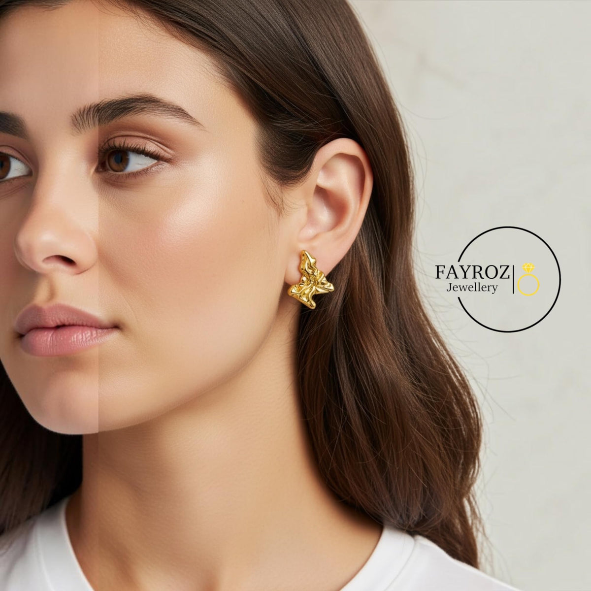 حلق نسائي من ستانلس ستيل، أقراط بتصميم عصري وأنيق، مقاومة للصدأ وتغير اللون، خفيفة ومريحة للاستخدام اليومي والحفلات والمناسبات، هدية للنساء والبنات – فيروز جوليري
