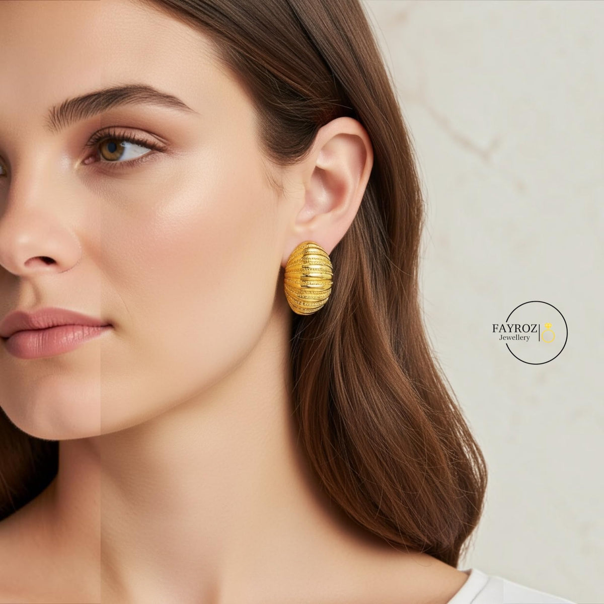 حلق نسائي من ستانلس ستيل، أقراط بتصميم عصري وأنيق، مقاومة للصدأ وتغير اللون، خفيفة ومريحة للاستخدام اليومي والحفلات والمناسبات، هدية للنساء والبنات – فيروز جوليري